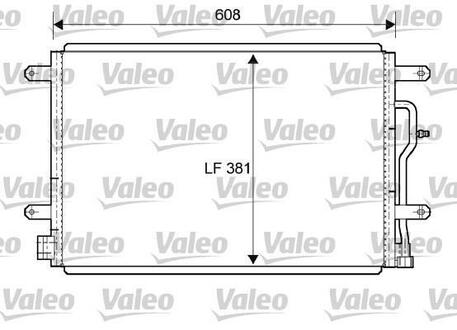 818190 Valeo Радіатор кондиціоіонера AUDI A4 (8E2, B6) 03-04, A4 (8EC, B7) 04-08, A4 Avant (8E5, B6) 03-04, A4 Avant