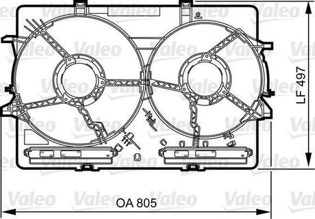 820757 Valeo Вентилятор радіатора Audi A4/A5/A6/A7/Q3/Q5 07-18