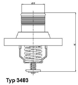 3483.89D WAHLER Термостат Peugeot Expert/Citroen C4/C5 1.8-2.0 16V 99- (89C) з корпусом