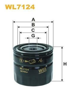 WL7124 WIX FILTERS Масляный фильтр; Масляный фильтр, ступенчатая коробка передач