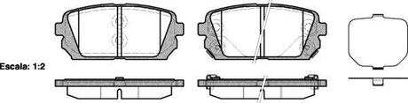 P12033.02 WOKING Колодки тормозные диск. задн. (пр-во Remsa) Hyundai ix35, Kia Carens III ()