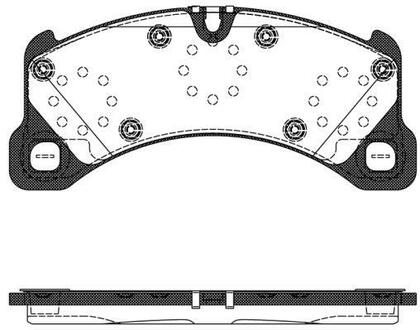 P12453.50 WOKING Колодки тормозные дисковые передні Porsche Cayenne 3.0 10-,Porsche Cayenne 3.6 10- ()