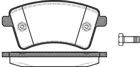 P12513.00 WOKING Комплект тормозных колодок, дисковый тормоз
