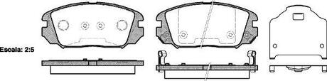 P13043.02 WOKING Колодки тормозные дисковые передние Honda Civic viii 1.6 05-,Hyundai Grandeur 2.2 03- ()