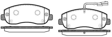 P15493.01 WOKING Комплект тормозных колодок, дисковый тормоз