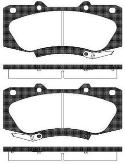 P15683.04 WOKING Колодки тормозные диск. перед. (пр-во Remsa) Toyota Hilux 08>15 ()