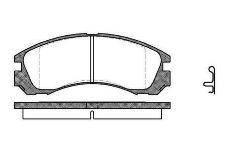 P2543.22 WOKING Комплект тормозных колодок, дисковый тормоз