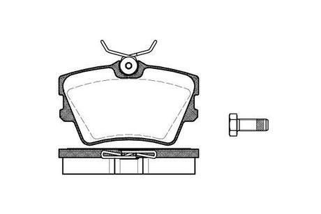 P4913.00 WOKING Комплект тормозных колодок, дисковый тормоз
