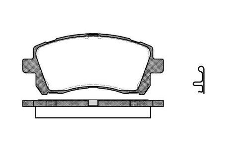 P755302 WOKING Колодки тормозные дисковые передні Subaru Outback (bl, bp) 2.5 03-10 (P7553.02)
