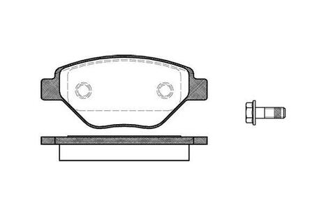 P8773.00 WOKING Колодки тормозные дисковые передние Renault Megane ii 1.4 02-11,Renault Megane ii 1.4 03- ()