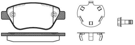 P9583.30 WOKING Комплект тормозных колодок, дисковый тормоз