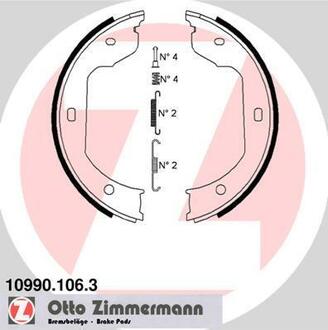 10990.106.3 ZIMMERMANN Комплект тормозных колодок, стояночная тормозная система