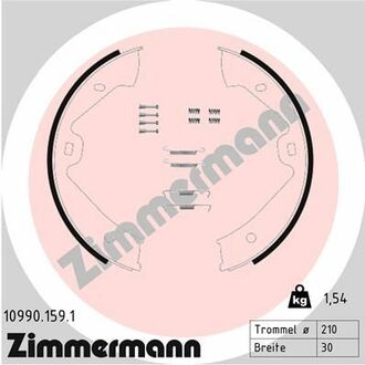 10990.159.1 ZIMMERMANN Комплект тормозных колодок, стояночная тормозная система