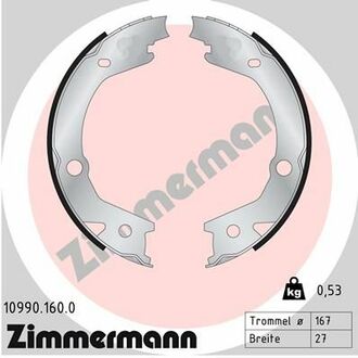 10990.160.0 ZIMMERMANN Комплект тормозных колодок, стояночная тормозная система