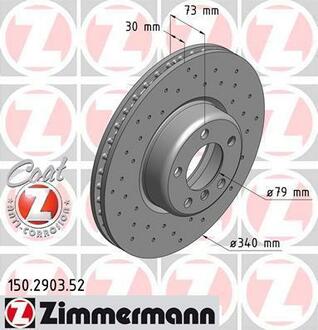 150.2903.52 ZIMMERMANN Диск гальмівний SPORT Z ZIMMERMANN 150290352