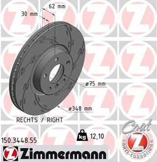 150.3448.55 ZIMMERMANN Диск гальмівний ZIMMERMANN 150.3448.55