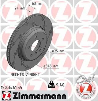 150346155 ZIMMERMANN TARCZA HAMULC. BMW 5 E60 03- PT /ZIM-/