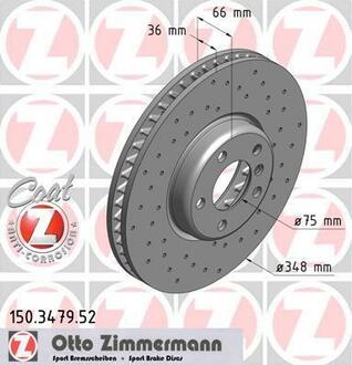 150.3479.52 ZIMMERMANN Гальмівний диск