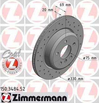 150.3484.52 ZIMMERMANN Тормозной диск