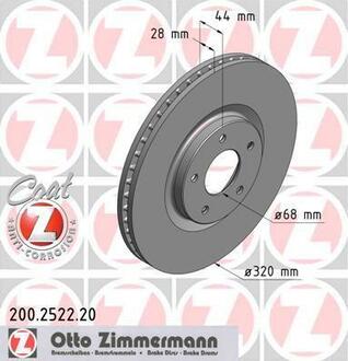200.2522.20 ZIMMERMANN Тормозной диск