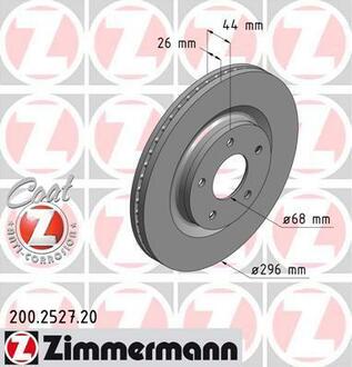 200.2527.20 ZIMMERMANN Тормозной диск
