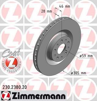 230.2380.20 ZIMMERMANN Тормозной диск