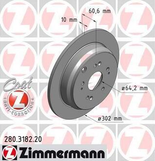 280.3182.20 ZIMMERMANN Тормозной диск