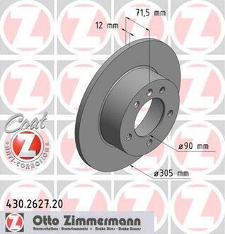 430.2627.20 ZIMMERMANN Тормозной диск
