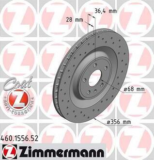 460.1556.52 ZIMMERMANN Тормозной диск