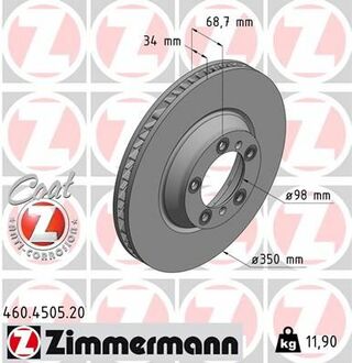 460.4505.20 ZIMMERMANN Тормозной диск