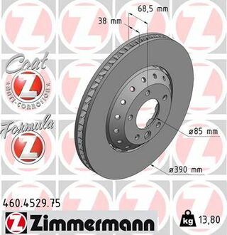 460.4529.75 ZIMMERMANN тормозной диск