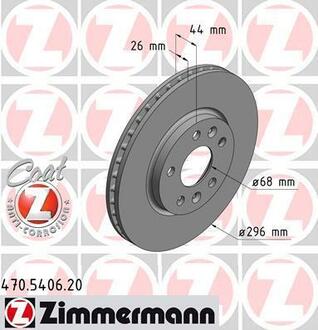 470.5406.20 ZIMMERMANN Тормозной диск