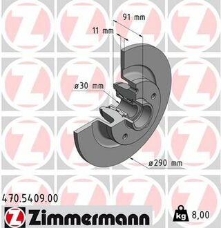 470.5409.00 ZIMMERMANN тормозной диск