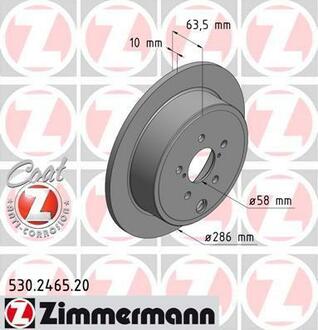 530.2465.20 ZIMMERMANN Диск тормозной