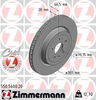 550.5600.20 ZIMMERMANN тормозной диск