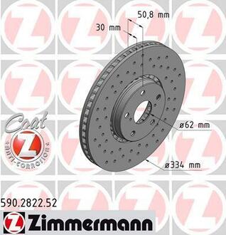 590.2822.52 ZIMMERMANN TARCZA HAMULC. LEXUS GS 05- LP