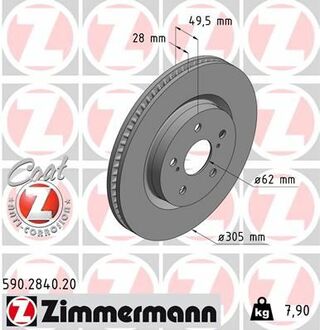 590284020 ZIMMERMANN Гальмiвнi диски