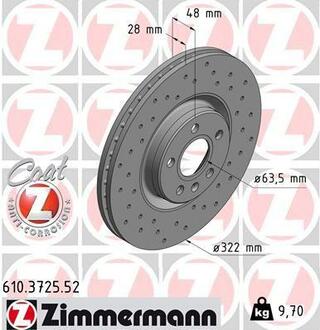 610.3725.52 ZIMMERMANN Гальмiвнi диски SPORT Z